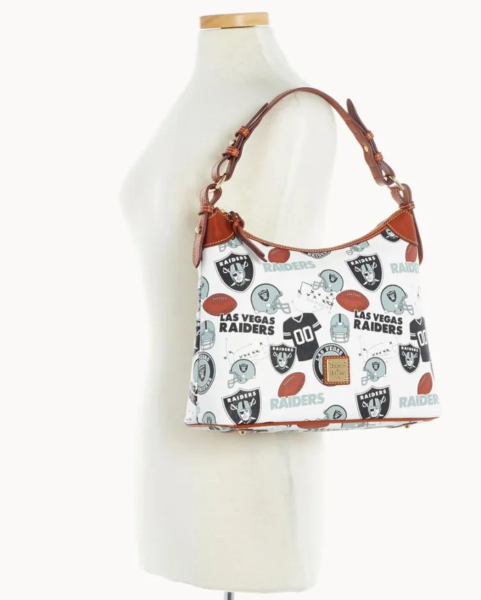 NFL Raiders Hobo Raiders Women Dooney and Bourke Shoulder Bags