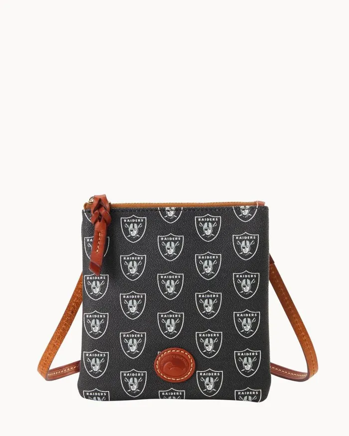 NFL Raiders Small North South Top Zip Crossbody Raiders Women Dooney and Bourke Crossbodies NFL Raiders Small North South Top Zip Crossbody Raiders Women Dooney and Bourke Crossbodies