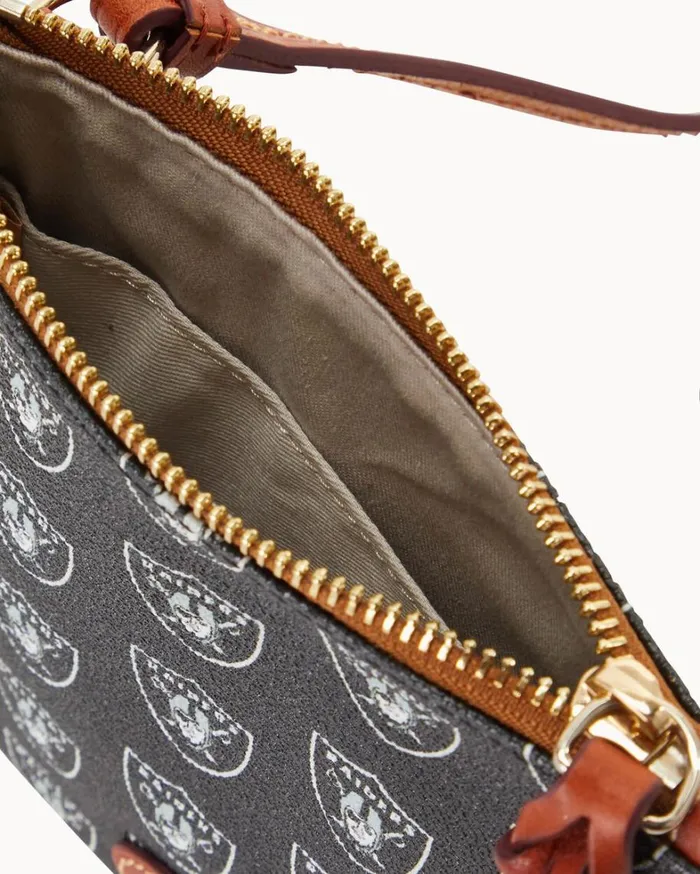 NFL Raiders Small North South Top Zip Crossbody Raiders Women Dooney and Bourke Crossbodies NFL Raiders Small North South Top Zip Crossbody Raiders Women Dooney and Bourke Crossbodies