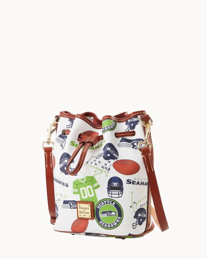 NFL Seahawks Small Drawstring Seahawks Women Dooney and Bourke Crossbodies NFL Seahawks Small Drawstring Seahawks Women Dooney and Bourke Crossbodies