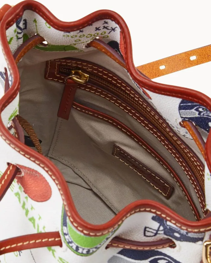 NFL Seahawks Small Drawstring Seahawks Women Dooney and Bourke Crossbodies NFL Seahawks Small Drawstring Seahawks Women Dooney and Bourke Crossbodies