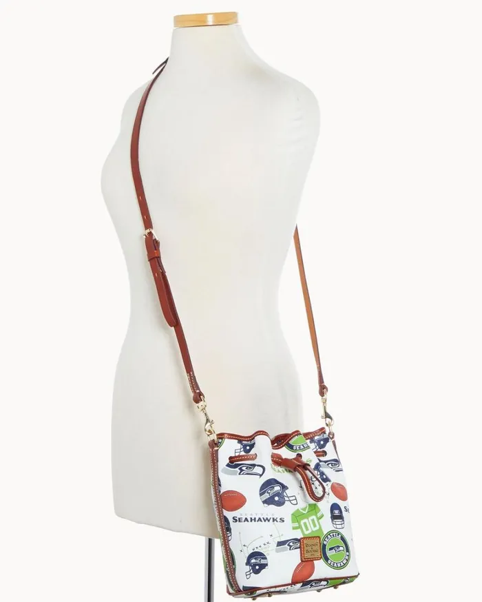 NFL Seahawks Small Drawstring Seahawks Women Dooney and Bourke Crossbodies NFL Seahawks Small Drawstring Seahawks Women Dooney and Bourke Crossbodies