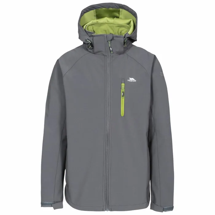 Nider Hooded Softshell Jacket Carbon Men Trespass Softshell Jackets