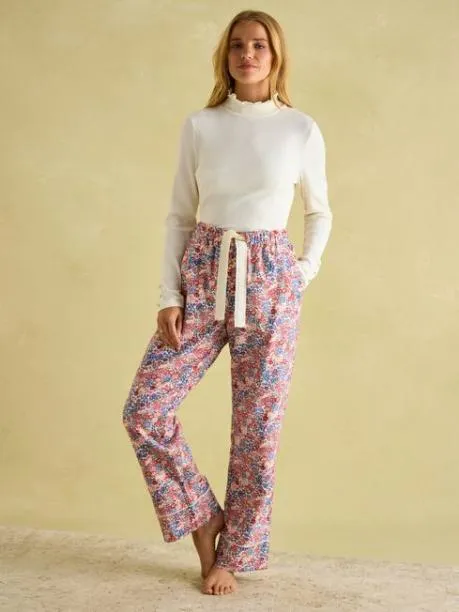 Nightwear Women Joules Cream Cotton Pyjama Bottoms