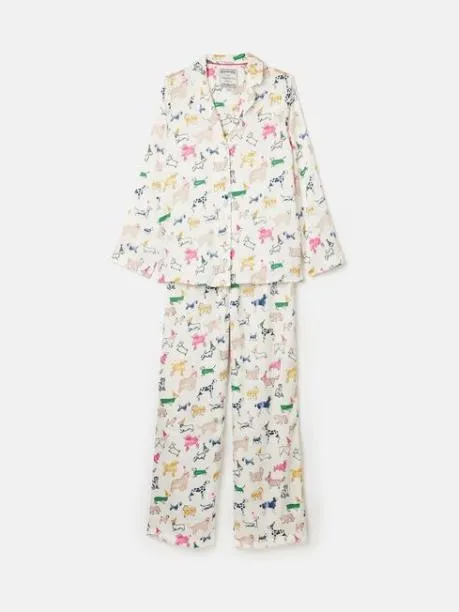 Nightwear Women Joules Cream Satin Pyjama Set