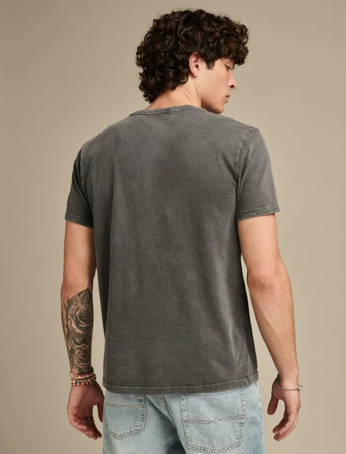 Off The Records Jet Black Men Lucky Brand Graphic Tees