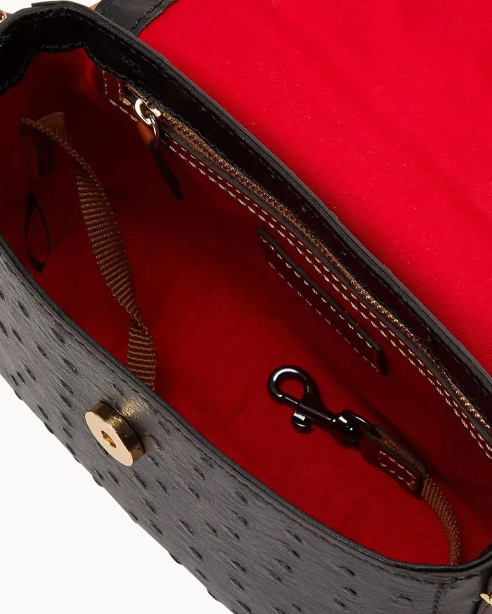 Ostrich Rena Crossbody Black Women Dooney and Bourke Crossbodies Ostrich Rena Crossbody Black Women Dooney and Bourke Crossbodies