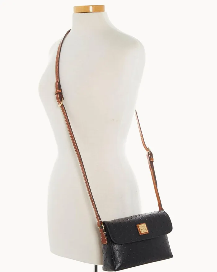 Ostrich Rena Crossbody Black Women Dooney and Bourke Crossbodies Ostrich Rena Crossbody Black Women Dooney and Bourke Crossbodies