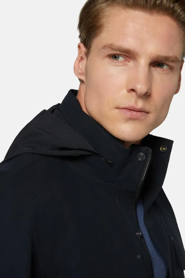 Outerwear Men Boggi Milano B Tech Recycled Technical Fabric Field Jacket Navy Blue Outerwear Men Boggi Milano B Tech Recycled Technical Fabric Field Jacket Navy Blue