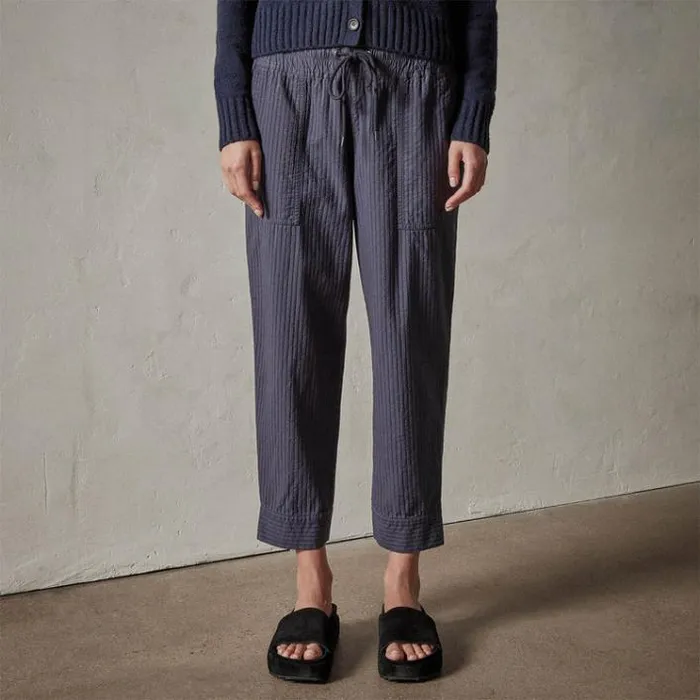 PantsDenim Women James Perse Seersucker Pant Blue Oil
