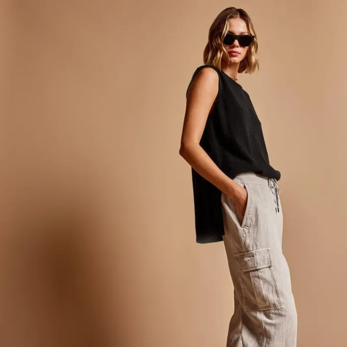 PantsDenim Women James Perse Zuma Cargo Pant Salt Pigment
