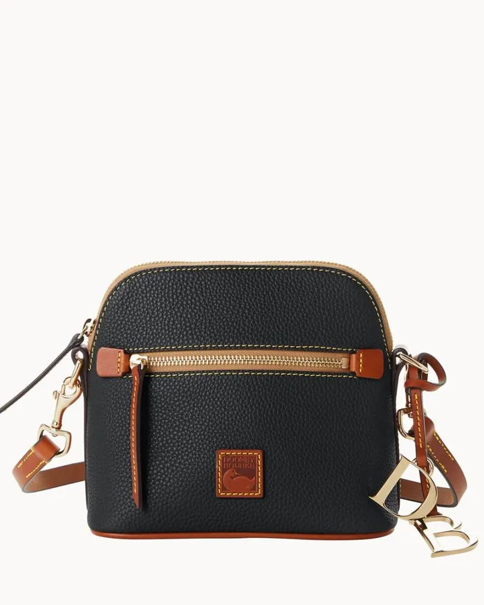 Pebble Grain Domed Crossbody Black Women Dooney and Bourke Crossbodies