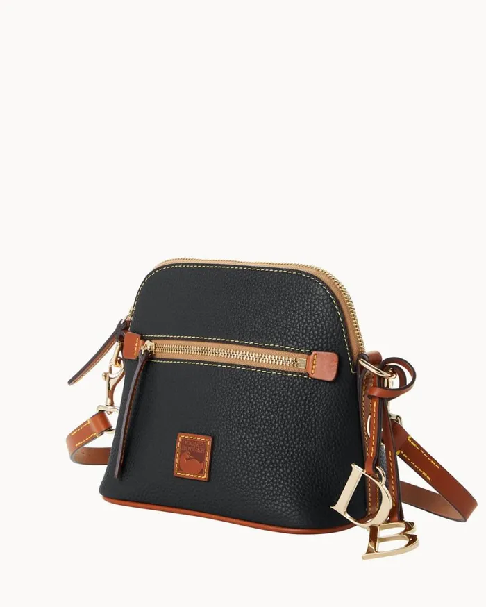 Pebble Grain Domed Crossbody Black Women Dooney and Bourke Crossbodies Pebble Grain Domed Crossbody Black Women Dooney and Bourke Crossbodies