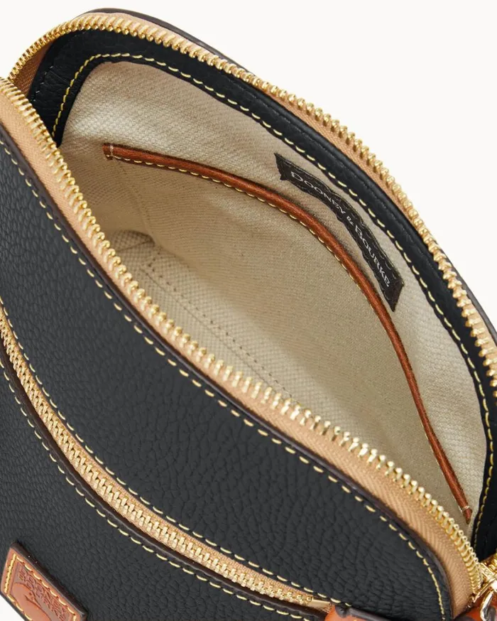 Pebble Grain Domed Crossbody Black Women Dooney and Bourke Crossbodies Pebble Grain Domed Crossbody Black Women Dooney and Bourke Crossbodies