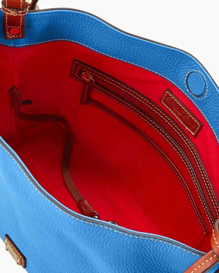 Pebble Grain Large Sac Azure Women Dooney and Bourke Shoulder Bags Pebble Grain Large Sac Azure Women Dooney and Bourke Shoulder Bags