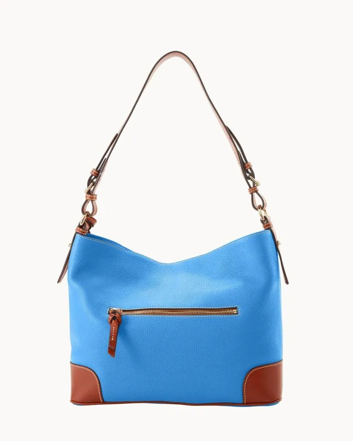 Pebble Grain Large Sac Azure Women Dooney and Bourke Shoulder Bags Pebble Grain Large Sac Azure Women Dooney and Bourke Shoulder Bags