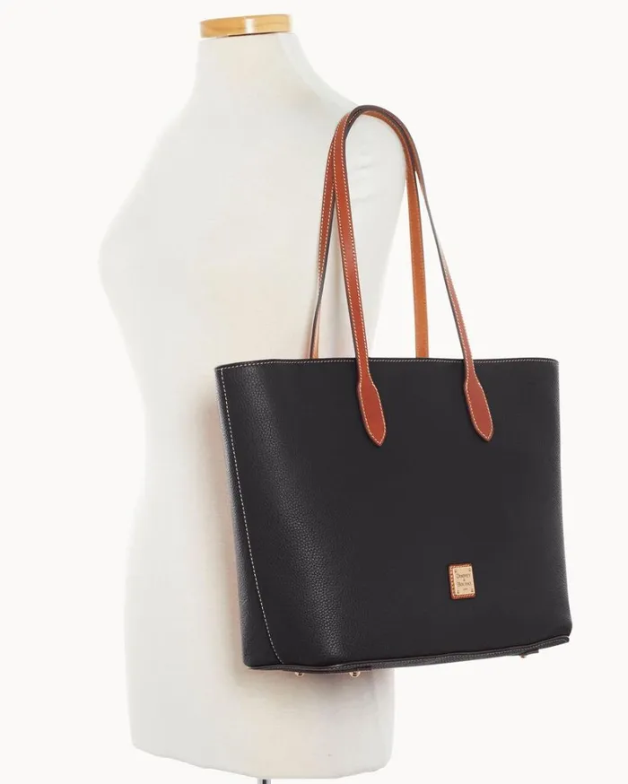 Pebble Grain Large Tote Black Women Dooney and Bourke Totes