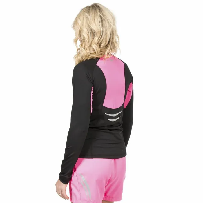 Persin 12 Zip Quick Dry Long Sleeve Active Top Black Women Trespass Gym and Sports Tops Persin 12 Zip Quick Dry Long Sleeve Active Top Black Women Trespass Gym and Sports Tops
