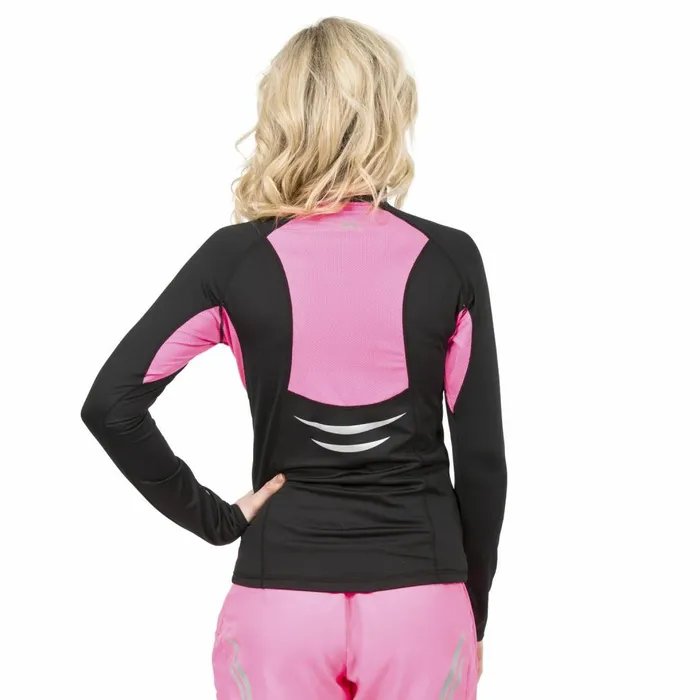 Persin 12 Zip Quick Dry Long Sleeve Active Top Black Women Trespass Gym and Sports Tops Persin 12 Zip Quick Dry Long Sleeve Active Top Black Women Trespass Gym and Sports Tops
