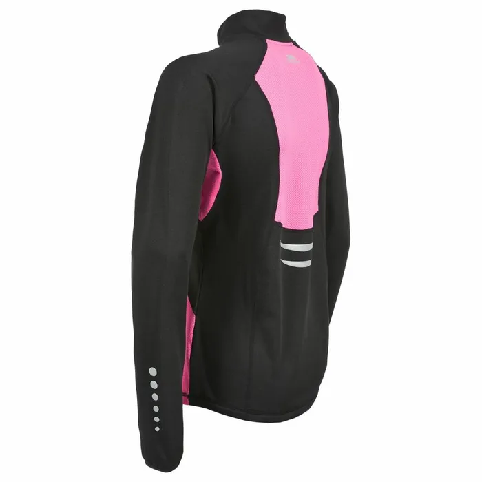 Persin 12 Zip Quick Dry Long Sleeve Active Top Black Women Trespass Gym and Sports Tops Persin 12 Zip Quick Dry Long Sleeve Active Top Black Women Trespass Gym and Sports Tops