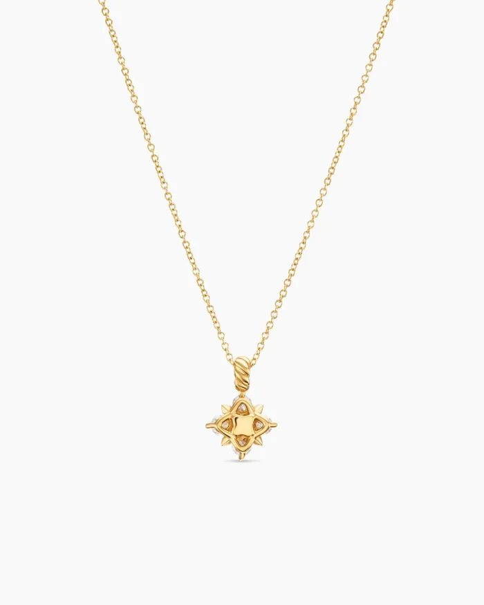 Petite Modern Renaissance Pyramid Pendant Necklace In 18K Yellow Gold With Diamonds 109mm Women David Yurman Pendant Petite Modern Renaissance Pyramid Pendant Necklace In 18K Yellow Gold With Diamonds 109mm Women David Yurman Pendant