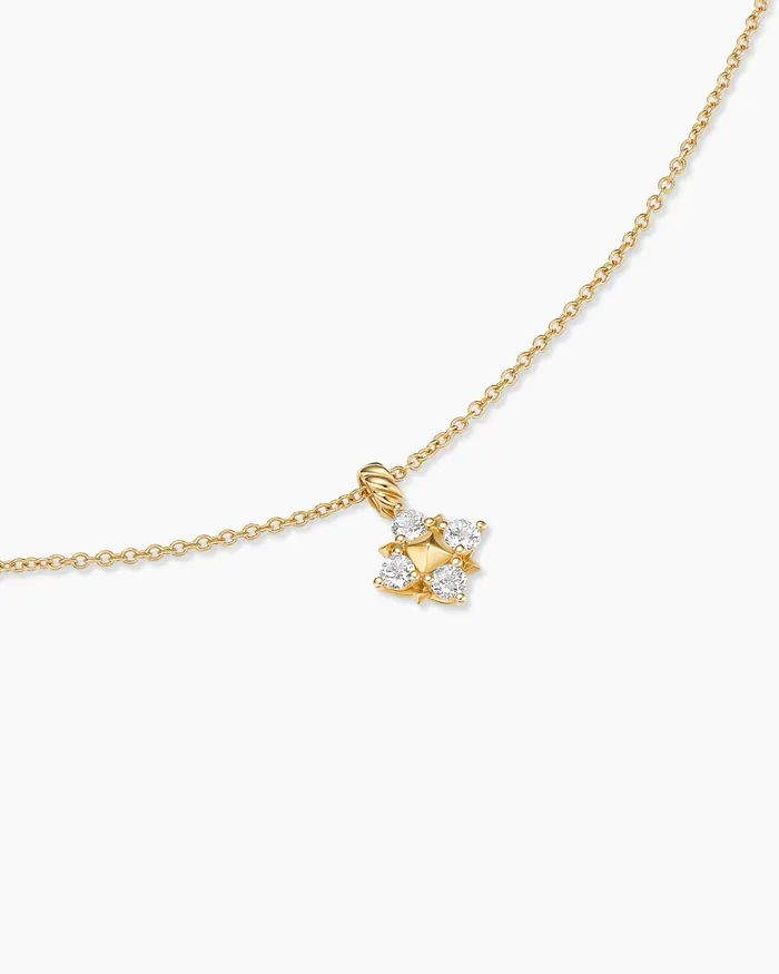 Petite Modern Renaissance Pyramid Pendant Necklace In 18K Yellow Gold With Diamonds 109mm Women David Yurman Pendant Petite Modern Renaissance Pyramid Pendant Necklace In 18K Yellow Gold With Diamonds 109mm Women David Yurman Pendant