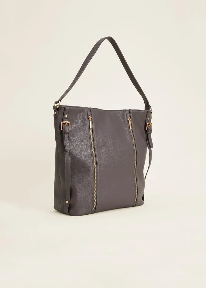Phase Eight Bags and Clutches Janessa Slouch Bag Charcoal 8211 Women