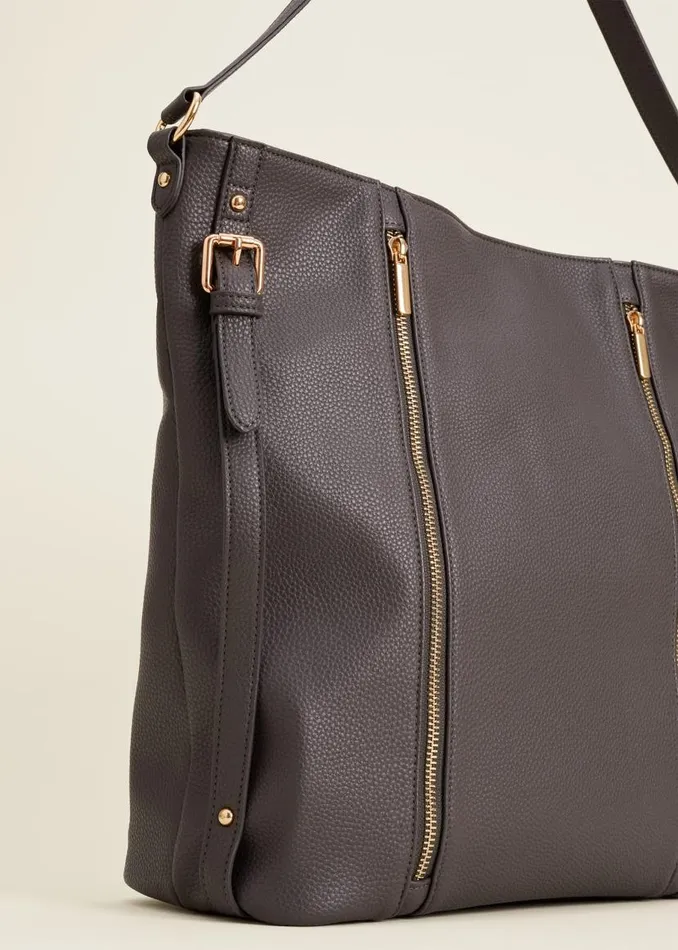 Phase Eight Bags and Clutches Janessa Slouch Bag Charcoal 8211 Women