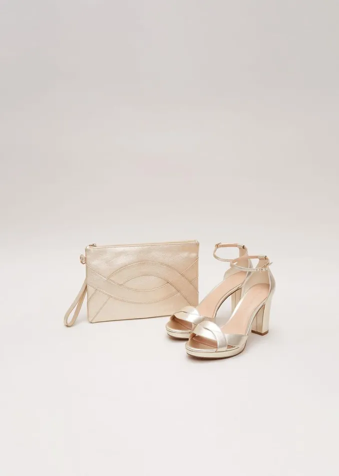 Phase Eight Bags and Clutches Leather Crossover Detail Clutch Bag Gold 8211 Women Phase Eight Bags and Clutches Leather Crossover Detail Clutch Bag Gold 8211 Women