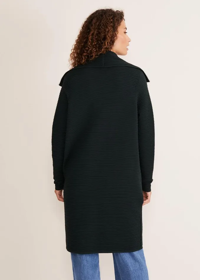 Phase Eight Coats Sophia Ribbed Longline Coat Forest Green 8211 Women