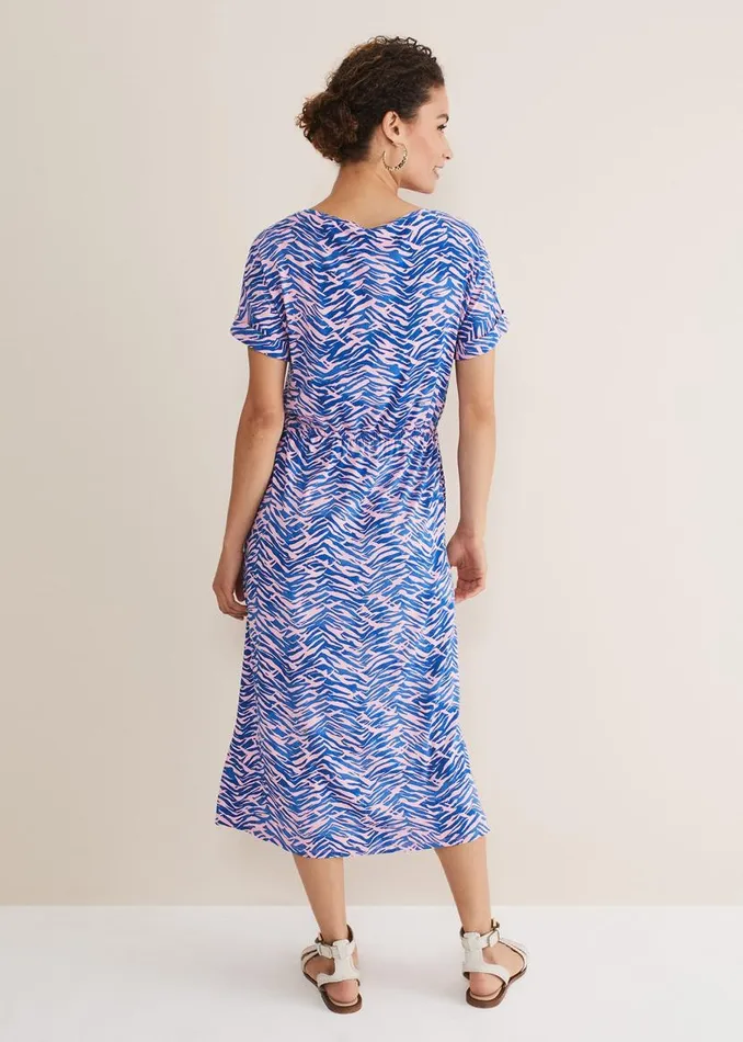 Phase Eight Dresses Alina Zebra Print Jersey Dress Pinkblue 8211 Women