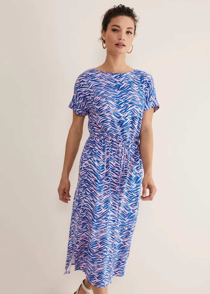 Phase Eight Dresses Alina Zebra Print Jersey Dress Pinkblue 8211 Women