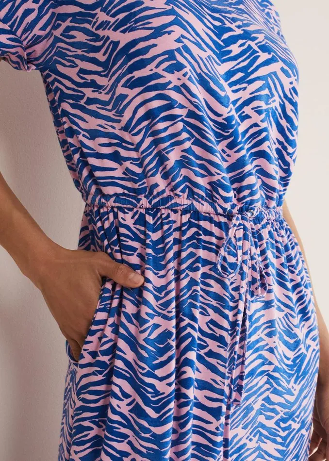 Phase Eight Dresses Alina Zebra Print Jersey Dress Pinkblue 8211 Women