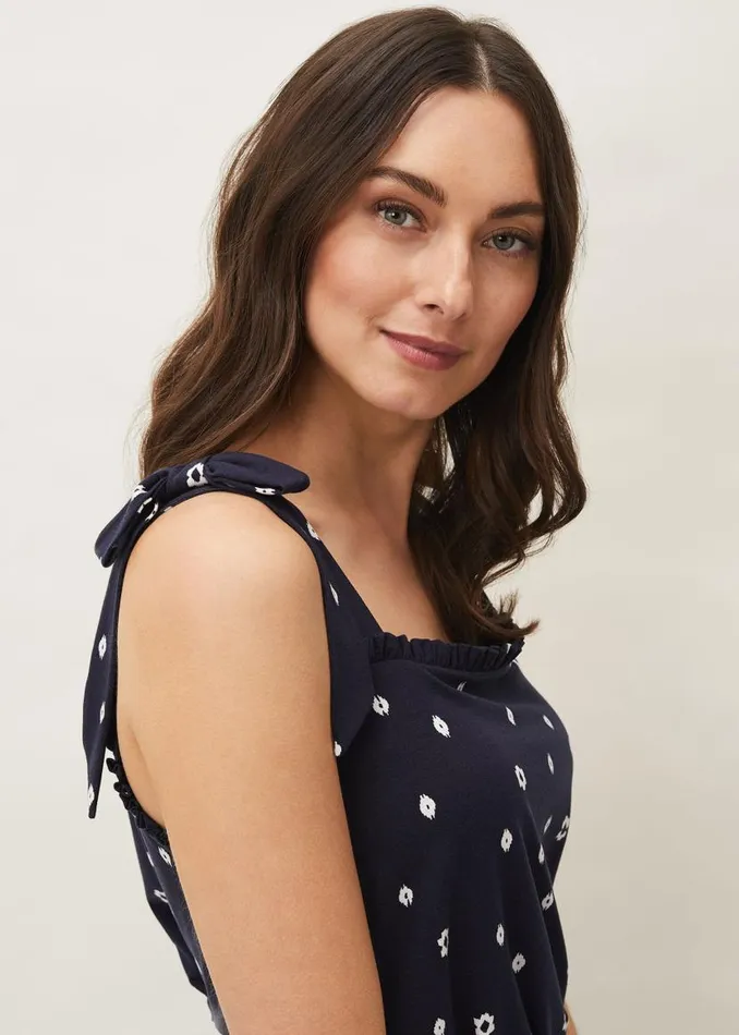 Phase Eight Dresses Allanna Floral Midi Dress Navy 8211 Women