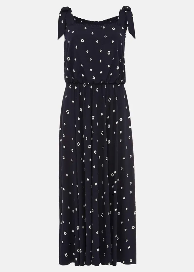 Phase Eight Dresses Allanna Floral Midi Dress Navy 8211 Women
