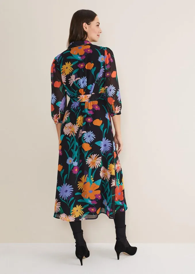 Phase Eight Dresses Alta Floral Midaxi Dress Blackmulti 8211 Women