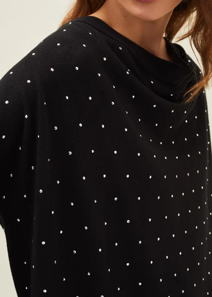 Phase Eight Dresses Bailie Studded Knit Dress Black 8211 Women