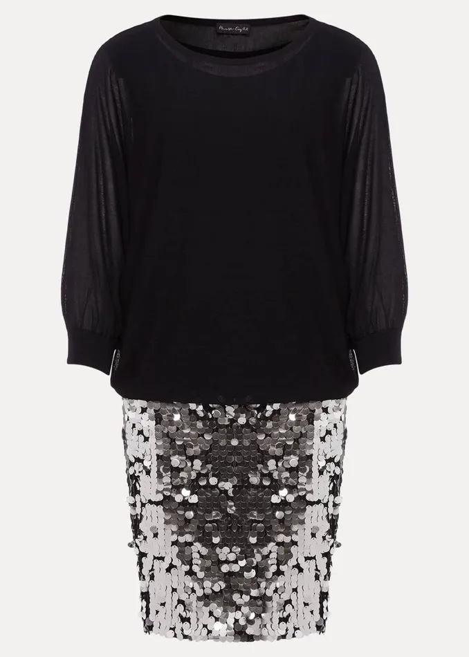 Phase Eight Dresses Becca Silver Sequin Batwing Mini Dress Blackmulti 8211 Women Phase Eight Dresses Becca Silver Sequin Batwing Mini Dress Blackmulti 8211 Women