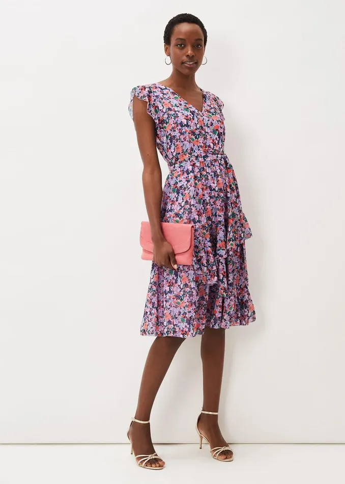 Phase Eight Dresses Breesha Floral Midi Dress Multicoloured 8211 Women