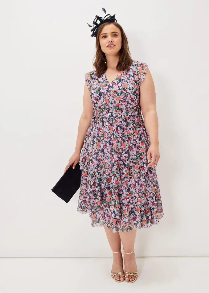 Phase Eight Dresses Breesha Floral Midi Dress Multicoloured 8211 Women