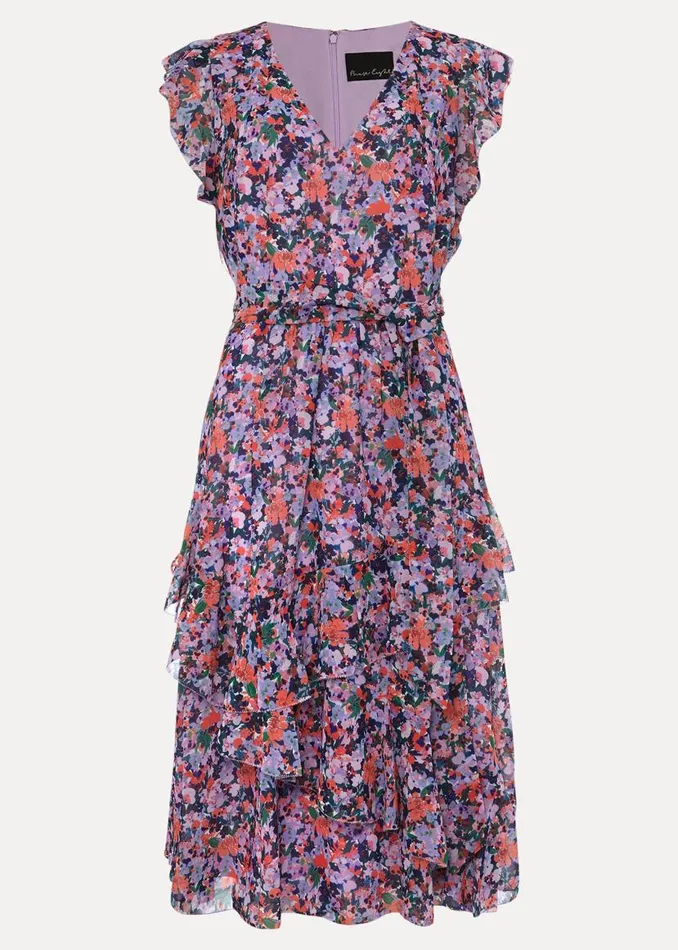 Phase Eight Dresses Breesha Floral Midi Dress Multicoloured 8211 Women