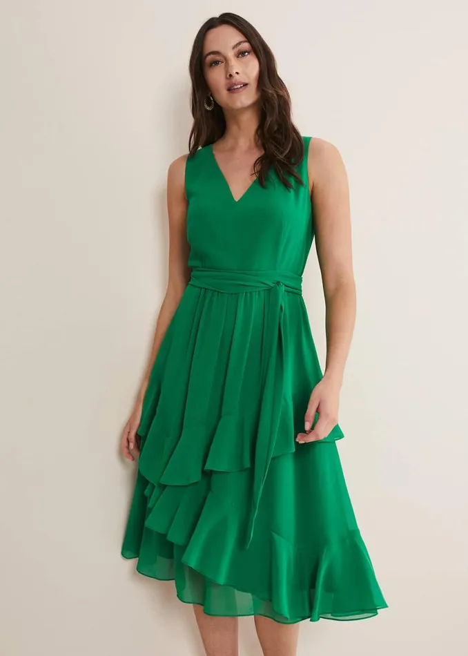 Phase Eight Dresses Breesha Green Midaxi Dress Grass Green 8211 Women