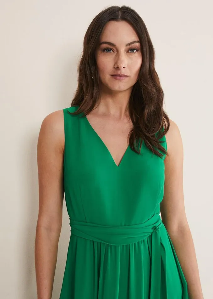 Phase Eight Dresses Breesha Green Midaxi Dress Grass Green 8211 Women