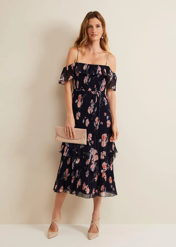 Phase Eight Dresses Bridie Printed Midi Dress Multicoloured 8211 Women