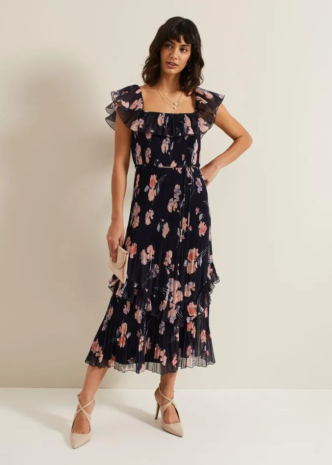 Phase Eight Dresses Bridie Printed Midi Dress Multicoloured 8211 Women