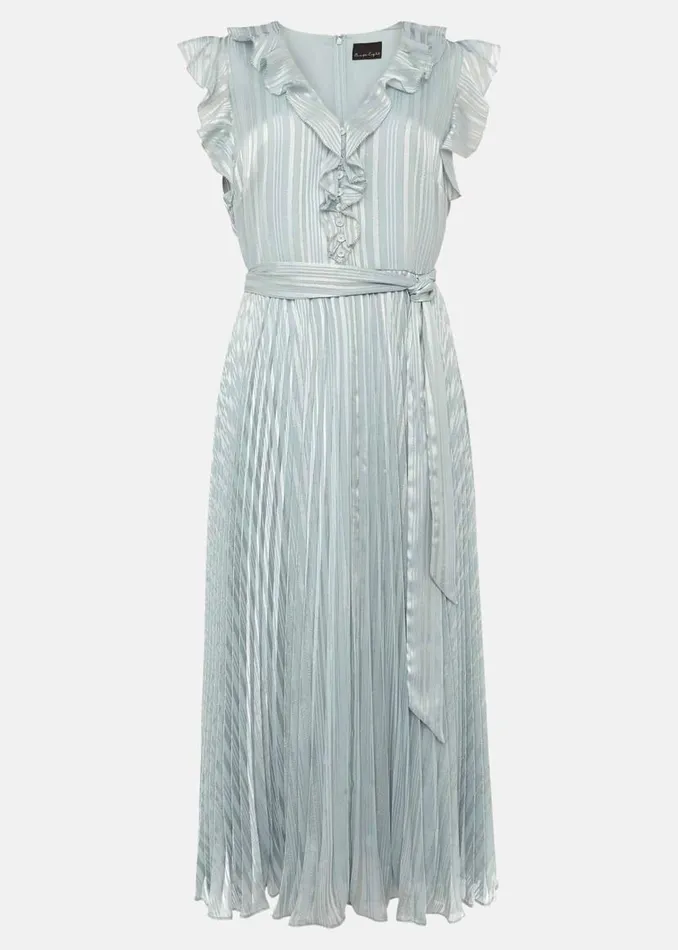 Phase Eight Dresses Carmella Pleated Dress Pale Sage 8211 Women