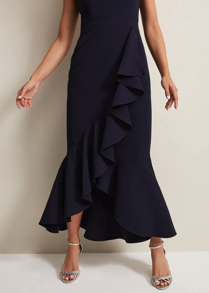 Phase Eight Dresses Chantal Navy Jewel Strap Maxi Dress Navy 8211 Women