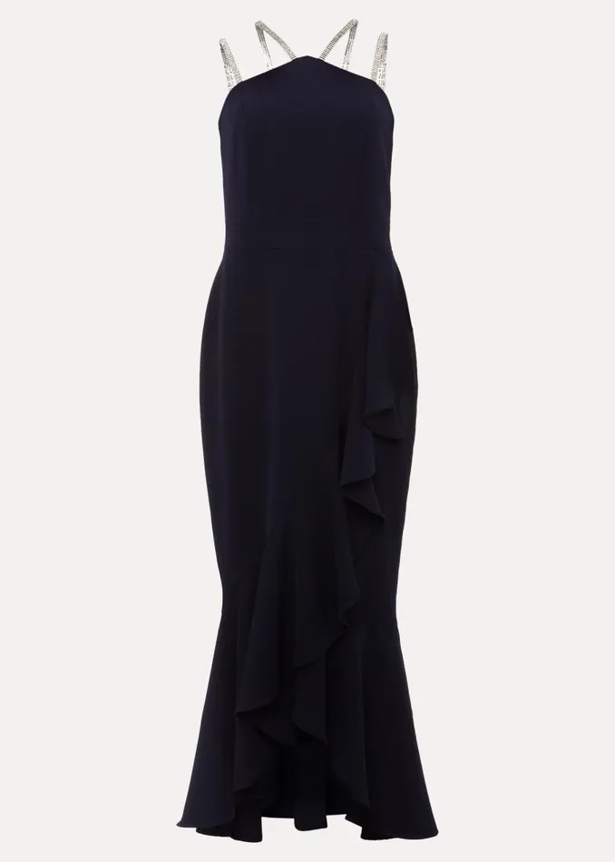 Phase Eight Dresses Chantal Navy Jewel Strap Maxi Dress Navy 8211 Women