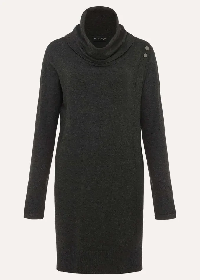 Phase Eight Dresses Cindra Knitted Tunic Dress Charcoal 8211 Women