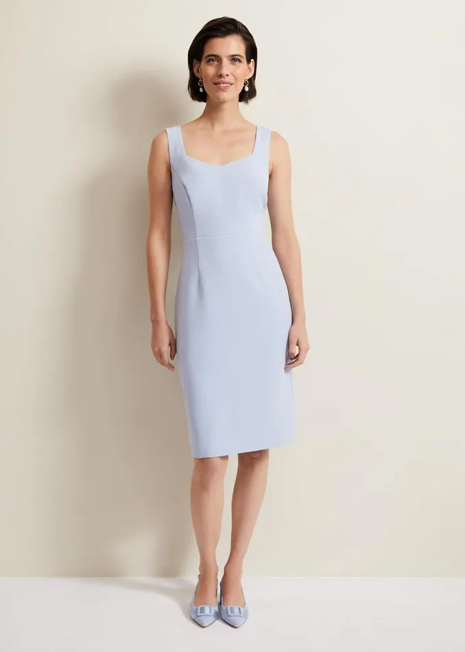 Phase Eight Dresses Daisy Lace Double Layer Dress Pale Blue 8211 Women